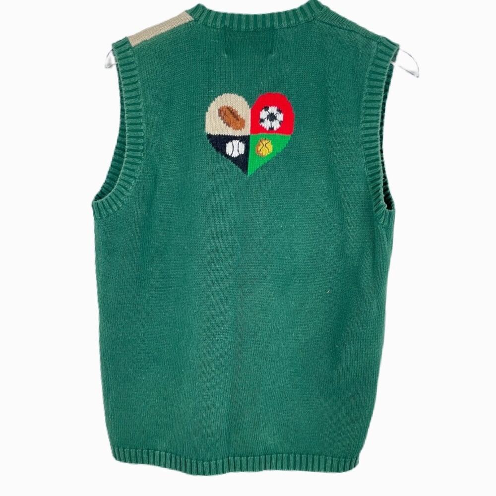 Vintage 90s Eagle’s Eye Collectibles Sports Mom Knit Vest Sz L - Picture 2 of 9